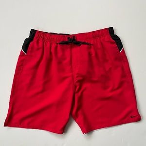 NWT NIKE Red Black Board Shorts Sz XL